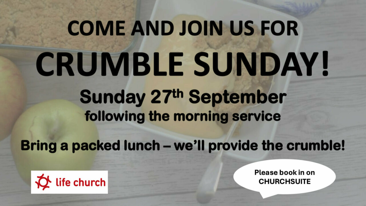 Crumble Sunday Flyer