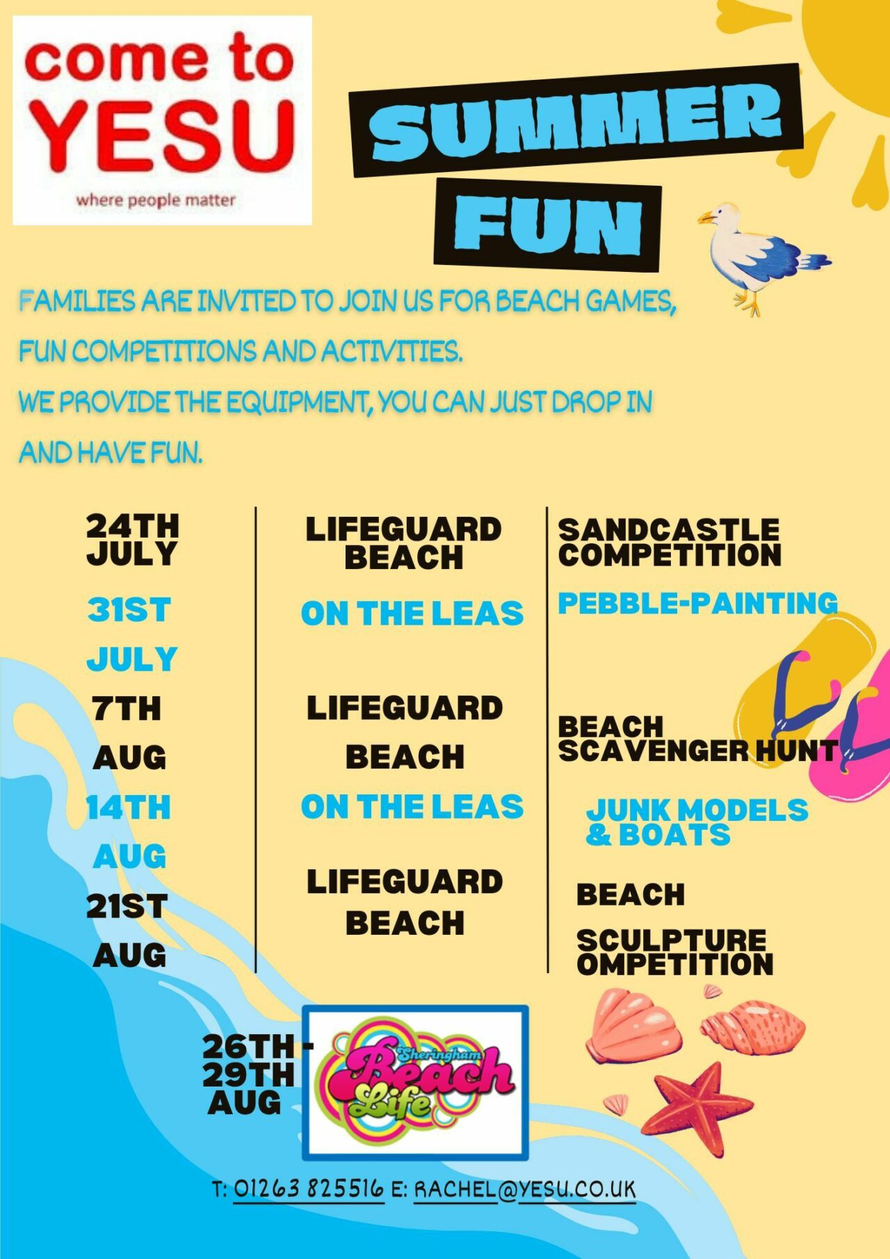 YESU on the beach Flyer
