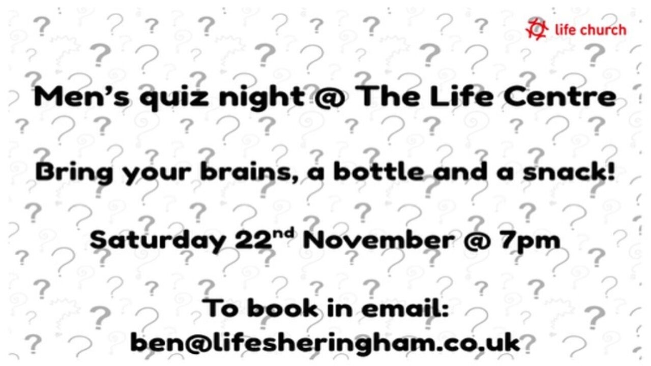 Men's quiz night Flyer